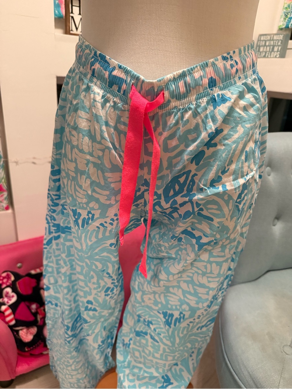 Lilly Pulitzer Blue & White pajama pants